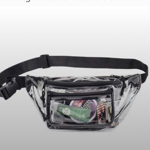 NWOT Clear Three Pocket Fanny Pack Bag - Excellent Condition